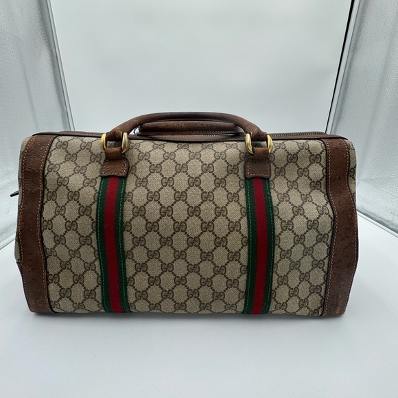 Authentic Vintage Gucci GG Monogram Supreme Sherry Web Doctor’s Travel Bag - Picture 5 of 14